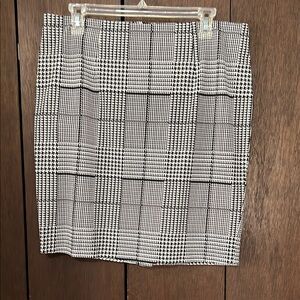 Black and White Mini Pencil Skirt for Work or Play